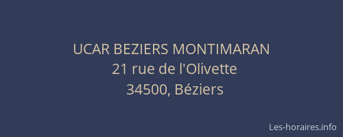 UCAR BEZIERS MONTIMARAN