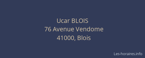 Ucar BLOIS