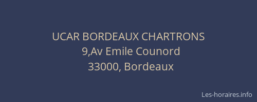 UCAR BORDEAUX CHARTRONS
