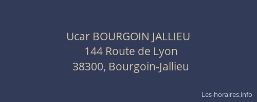 Ucar BOURGOIN JALLIEU
