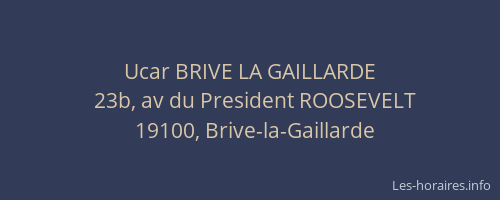 Ucar BRIVE LA GAILLARDE