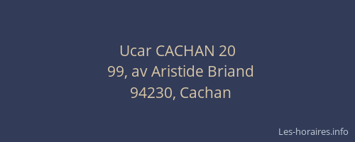 Ucar CACHAN 20