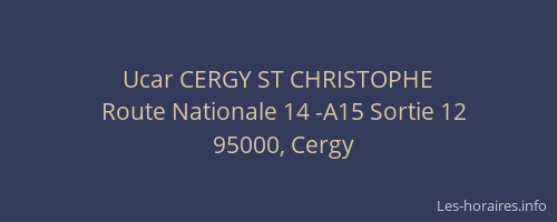 Ucar CERGY ST CHRISTOPHE
