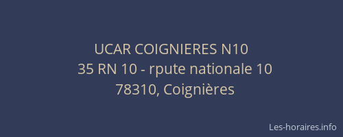 UCAR COIGNIERES N10