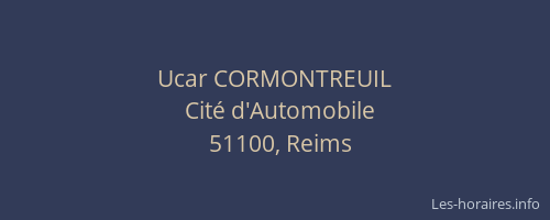 Ucar CORMONTREUIL