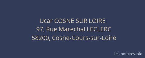 Ucar COSNE SUR LOIRE