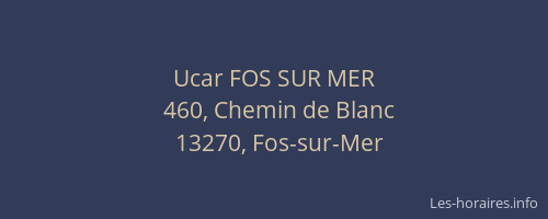 Ucar FOS SUR MER