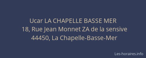 Ucar LA CHAPELLE BASSE MER