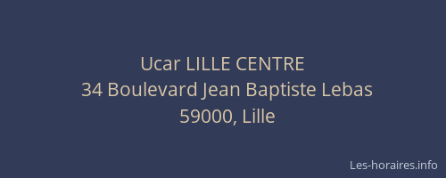 Ucar LILLE CENTRE