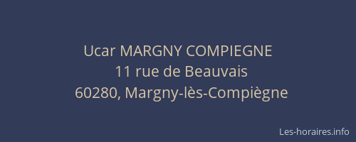 Ucar MARGNY COMPIEGNE
