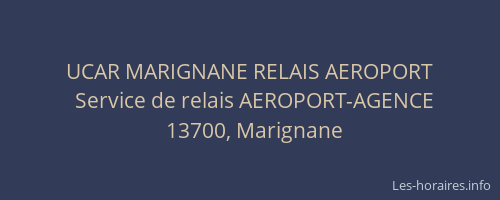 UCAR MARIGNANE RELAIS AEROPORT