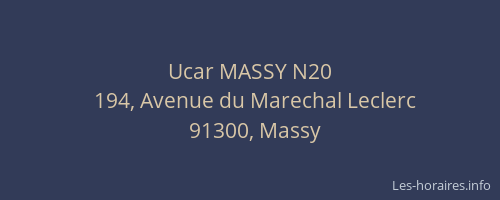 Ucar MASSY N20