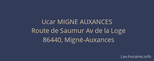 Ucar MIGNE AUXANCES