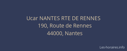 Ucar NANTES RTE DE RENNES