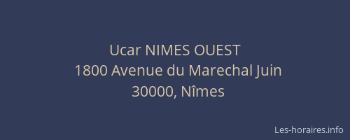 Ucar NIMES OUEST