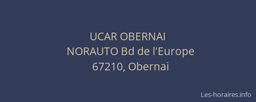 UCAR OBERNAI