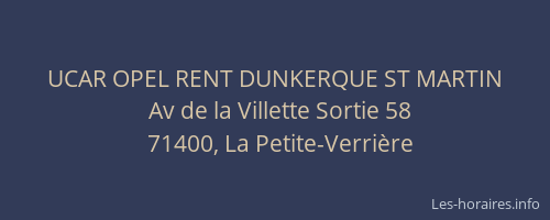UCAR OPEL RENT DUNKERQUE ST MARTIN
