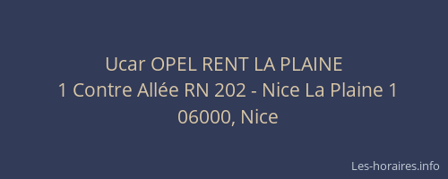 Ucar OPEL RENT LA PLAINE