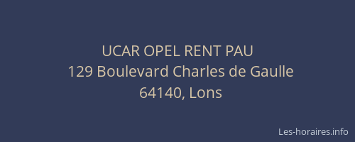 UCAR OPEL RENT PAU