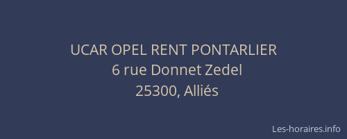 UCAR OPEL RENT PONTARLIER