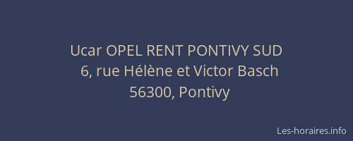 Ucar OPEL RENT PONTIVY SUD