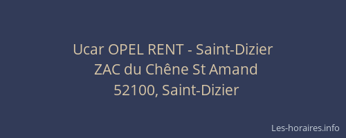 Ucar OPEL RENT - Saint-Dizier