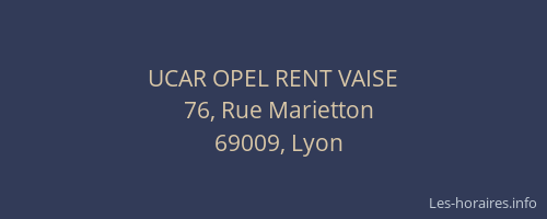 UCAR OPEL RENT VAISE