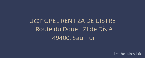 Ucar OPEL RENT ZA DE DISTRE