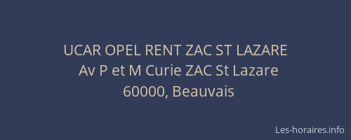 UCAR OPEL RENT ZAC ST LAZARE