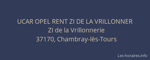 UCAR OPEL RENT ZI DE LA VRILLONNER