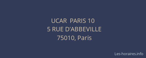 UCAR  PARIS 10