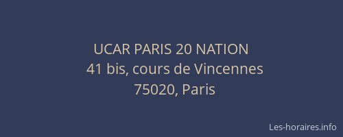 UCAR PARIS 20 NATION