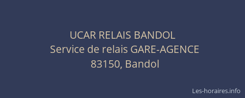 UCAR RELAIS BANDOL