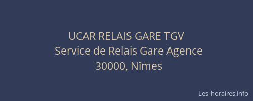 UCAR RELAIS GARE TGV