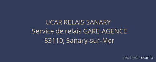 UCAR RELAIS SANARY