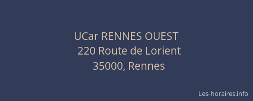 UCar RENNES OUEST
