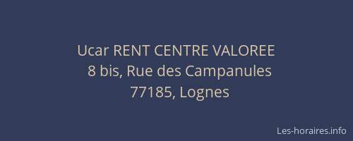 Ucar RENT CENTRE VALOREE