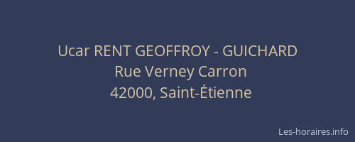 Ucar RENT GEOFFROY - GUICHARD