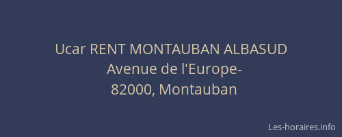 Ucar RENT MONTAUBAN ALBASUD