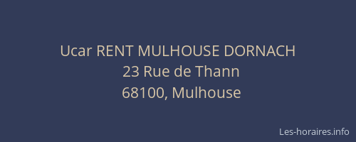 Ucar RENT MULHOUSE DORNACH