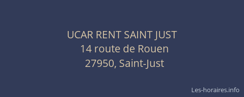 UCAR RENT SAINT JUST