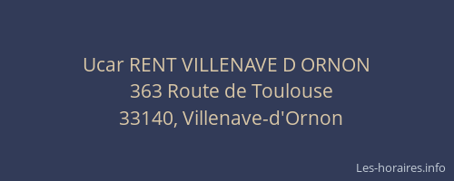 Ucar RENT VILLENAVE D ORNON