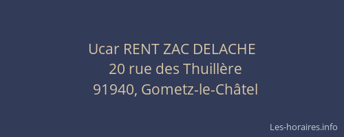 Ucar RENT ZAC DELACHE