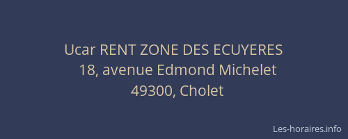 Ucar RENT ZONE DES ECUYERES