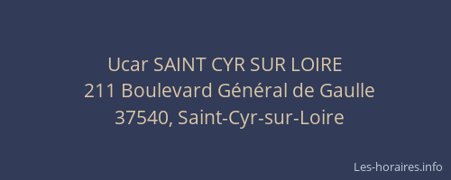 Ucar SAINT CYR SUR LOIRE