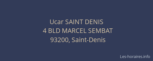 Ucar SAINT DENIS