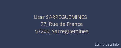 Ucar SARREGUEMINES