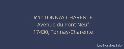 Ucar TONNAY CHARENTE