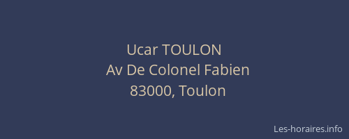 Ucar TOULON