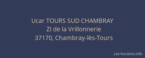 Ucar TOURS SUD CHAMBRAY